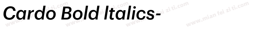 Cardo Bold ltalics字体转换